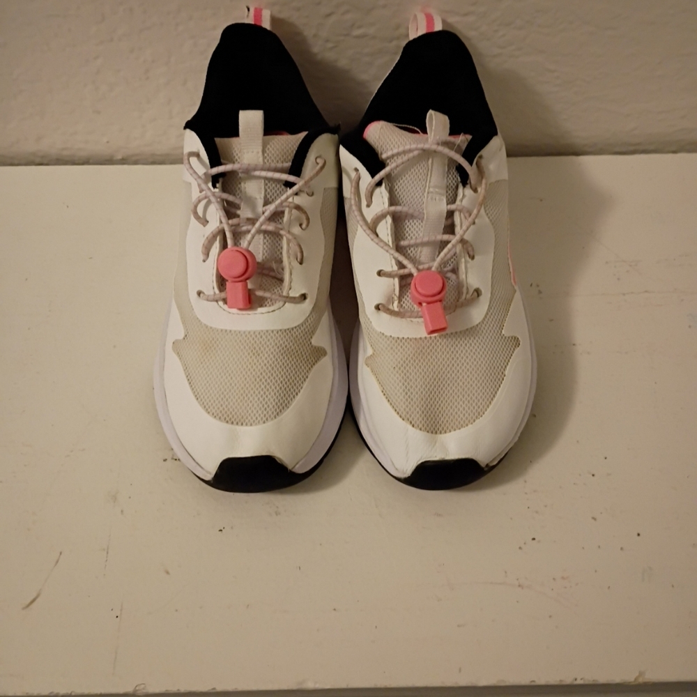 Kids' Black and Pink Athletic Sneakers